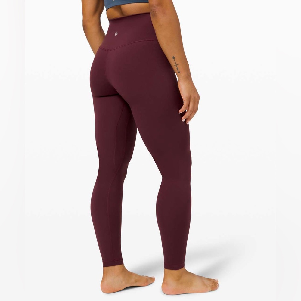 Lululemon Align Pant 28" Cassis Maroon Leggings Nulu High Rise Size 4
